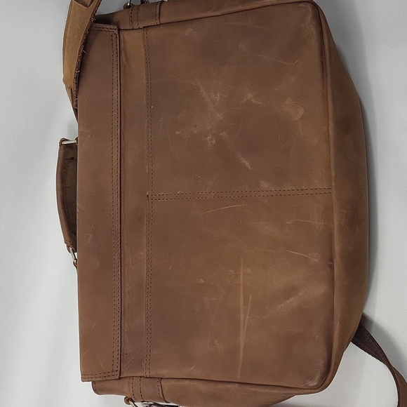 Classic Leather Messenger Bag 16x12 - Picture 3 of 9